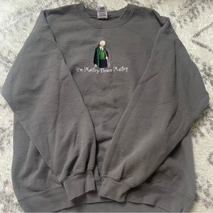 Large Draco Malfoy Embroidered Crewneck
